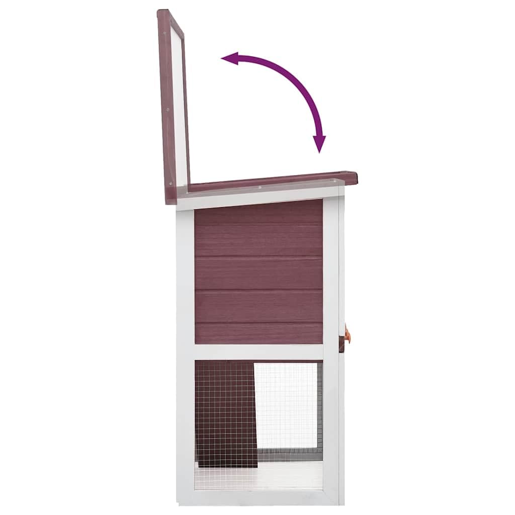 Outdoor Wooden 2-Tier Rabbit Hutch with Tray M43124