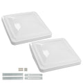 White 14" x 14" RV Roof Vent Cover 2 Pcs H9699