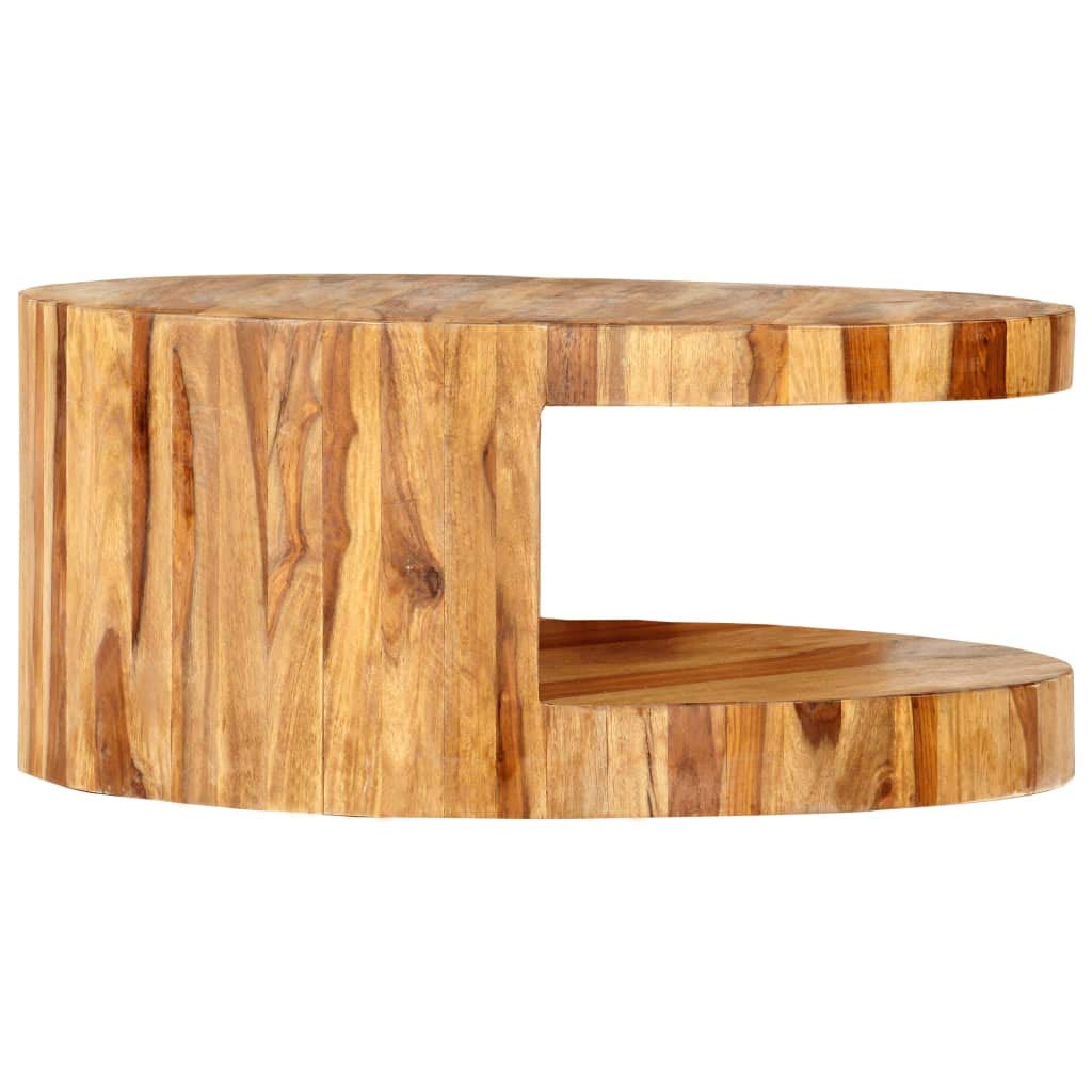 Round Coffee Table with Built-in Storage V7025