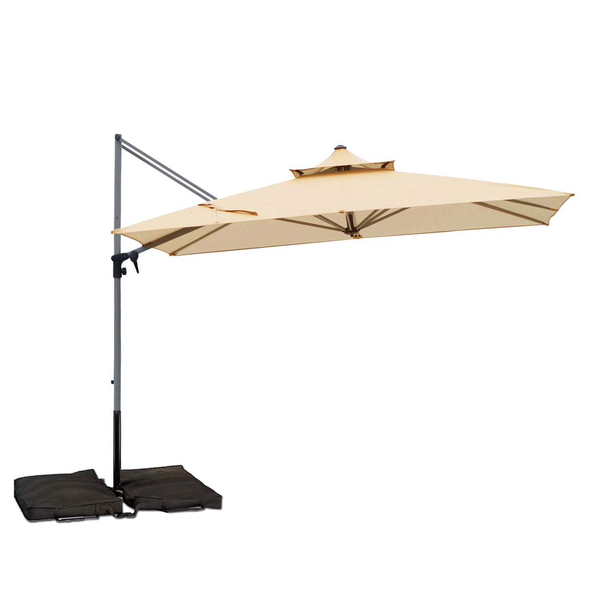 Rectangle Aluminum Offset Patio Umbrella, Beige B846440