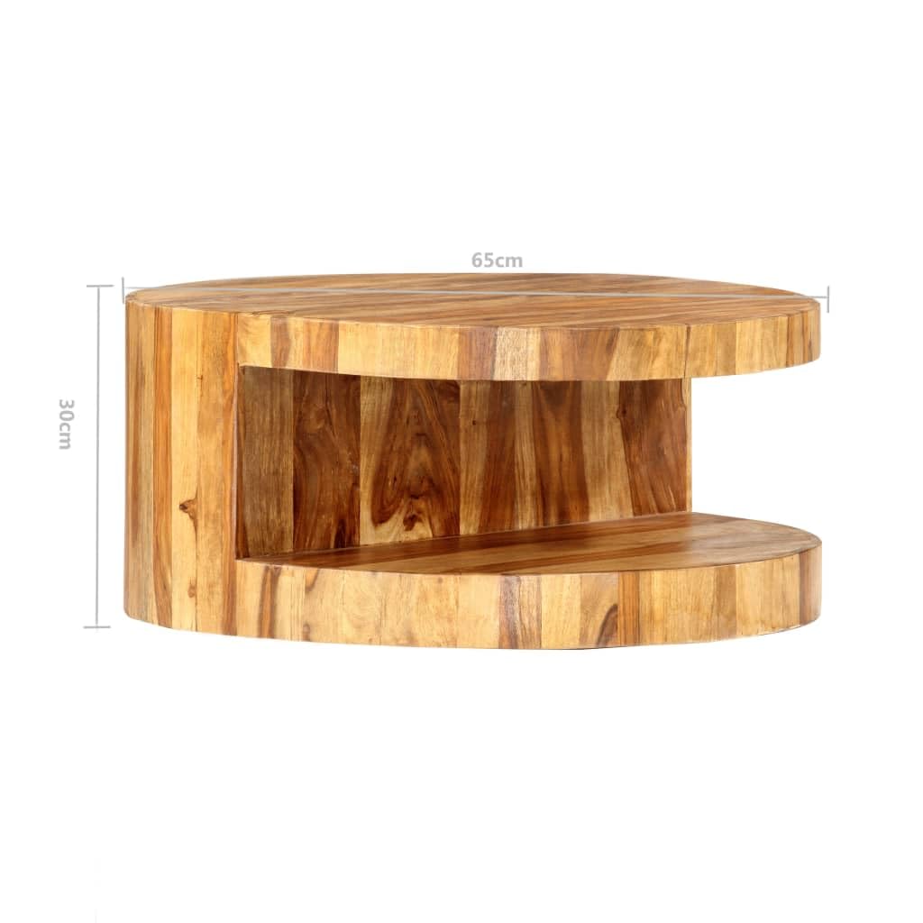 Round Coffee Table with Built-in Storage V7025