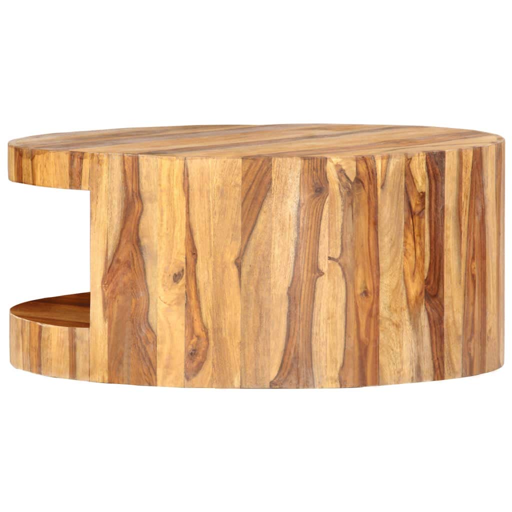 Round Coffee Table with Built-in Storage V7025