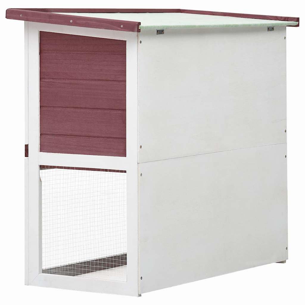 Outdoor Wooden 2-Tier Rabbit Hutch with Tray M43124