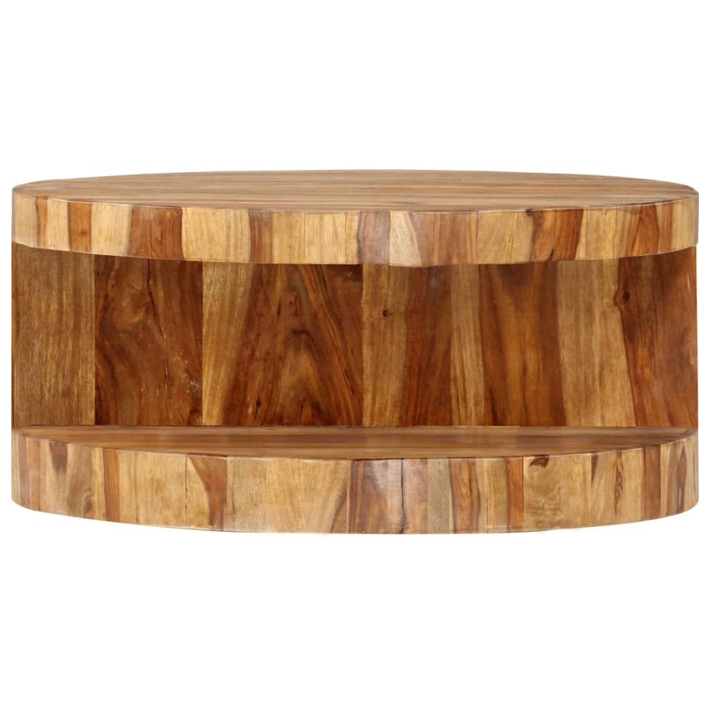 Round Coffee Table with Built-in Storage V7025