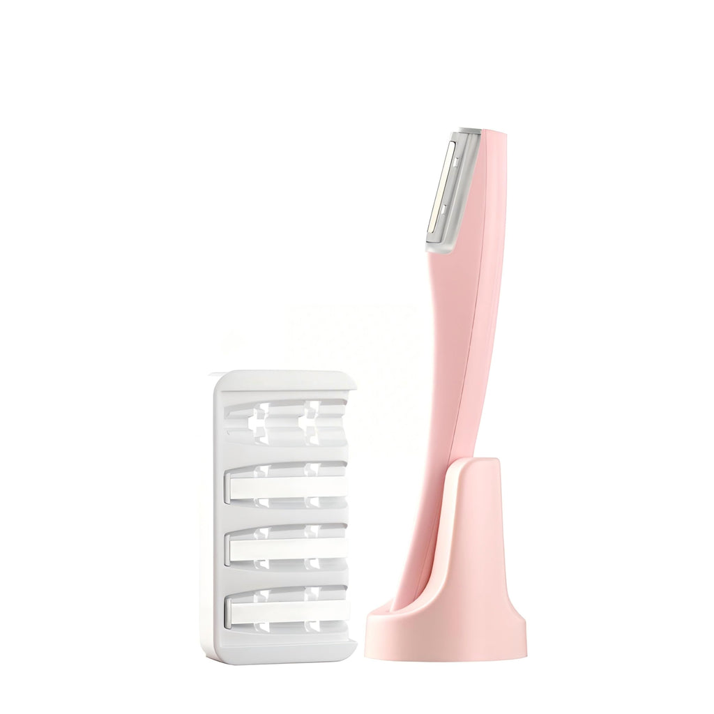 Electric Facial Razor with LED Light and 4 Replaceable Blades W259