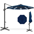 10ft Solar LED Cantilever Patio Umbrella Z9058