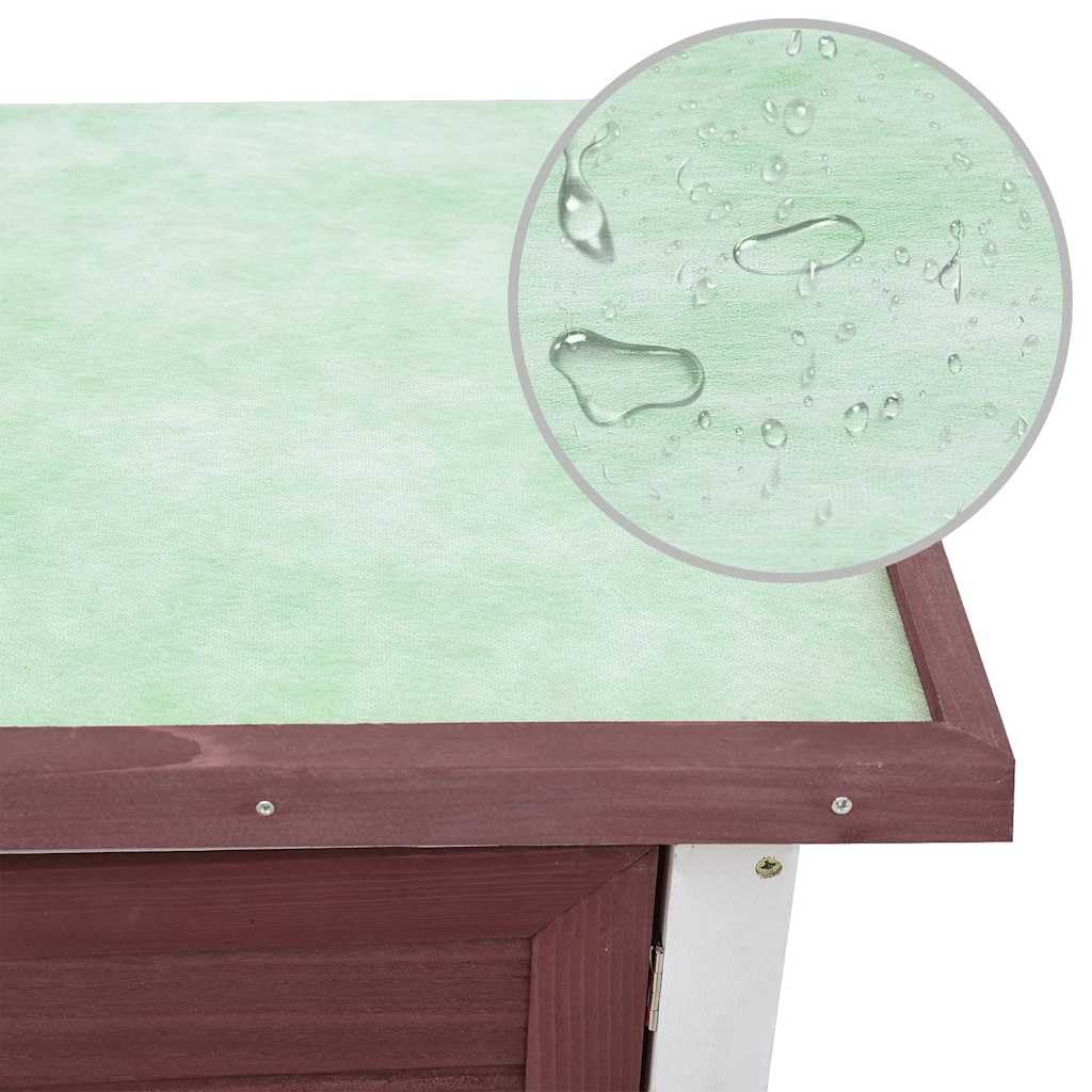 Outdoor Wooden 2-Tier Rabbit Hutch with Tray M43124
