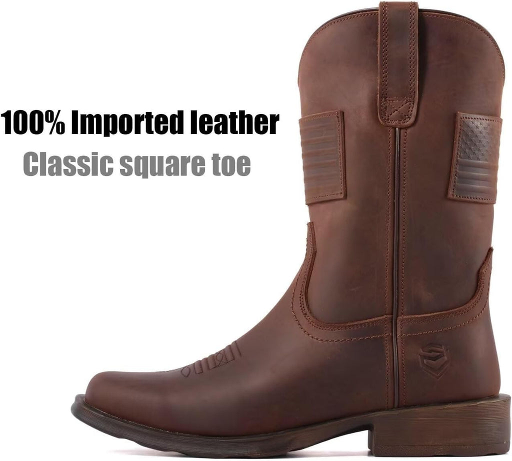 10 Inch Western Cowboy Work Boots Y499