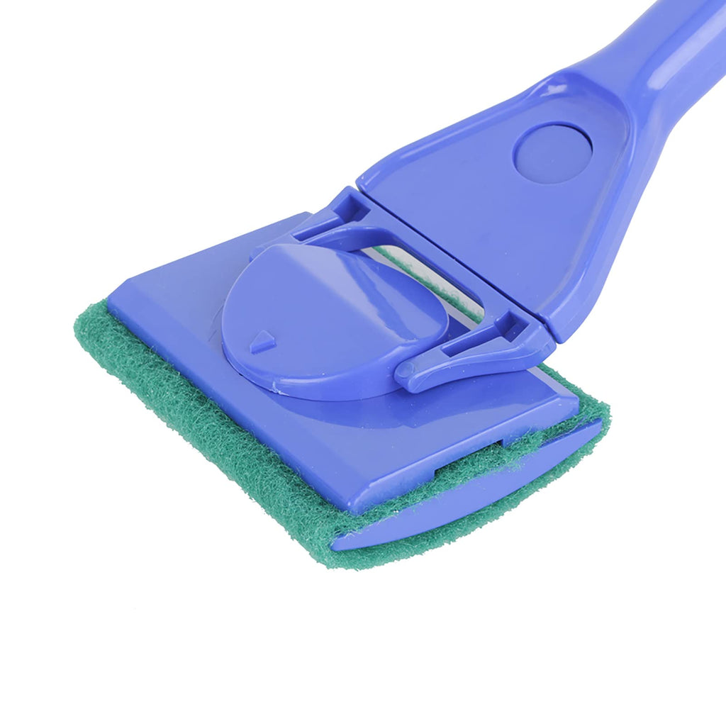 5 in 1 Aquarium Cleaning Tool Set with Fish Net Scraper and Sponge Brush Black and Blue Y51574