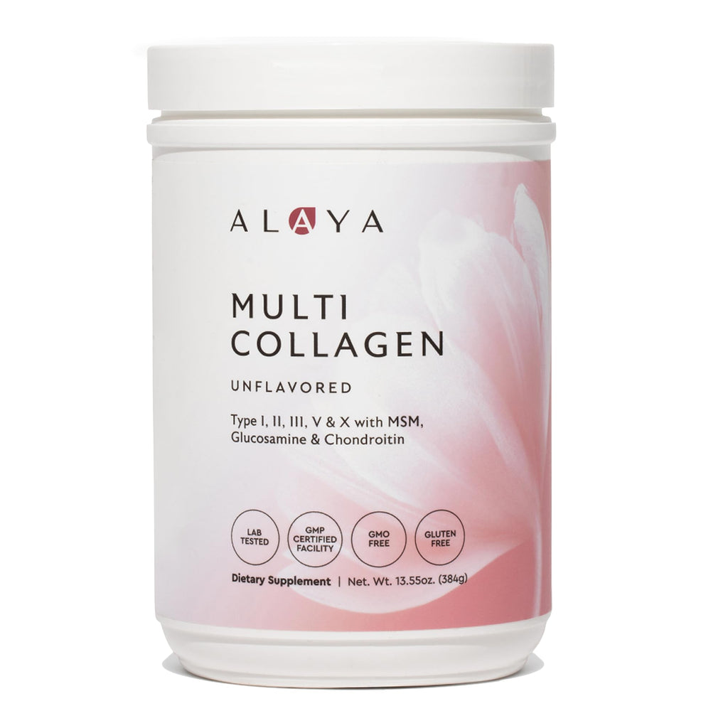 Multi Collagen Powder Type I II III V X Hydrolyzed Collagen Peptides MSM Unflavored 40 Servings V51719
