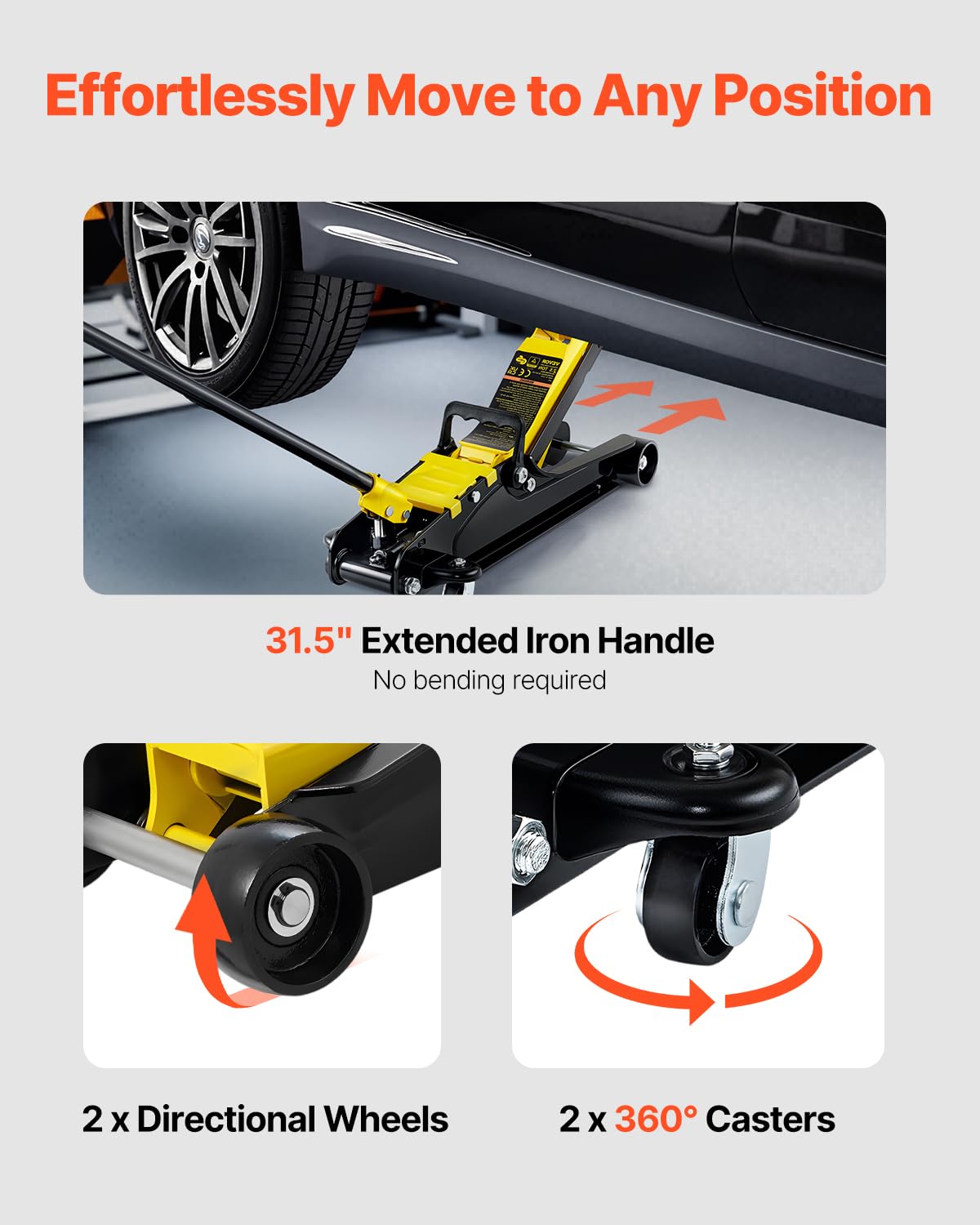 2.5 Ton Low Profile Steel Floor Jack V4019