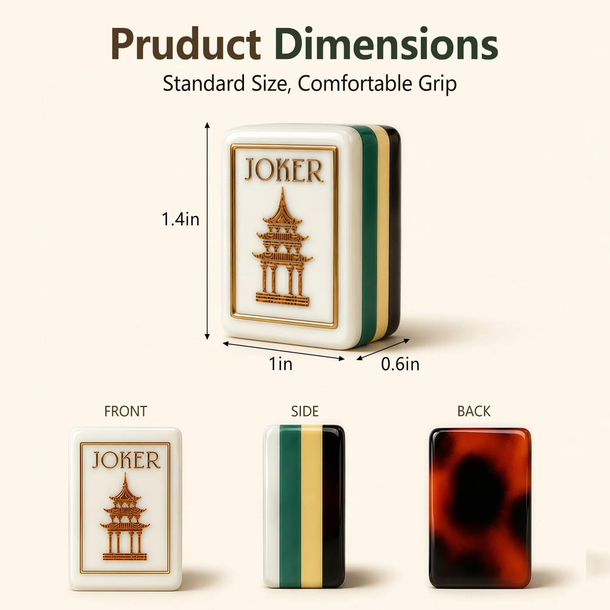4 Layer Acrylic Mahjong Tile Set Z91640
