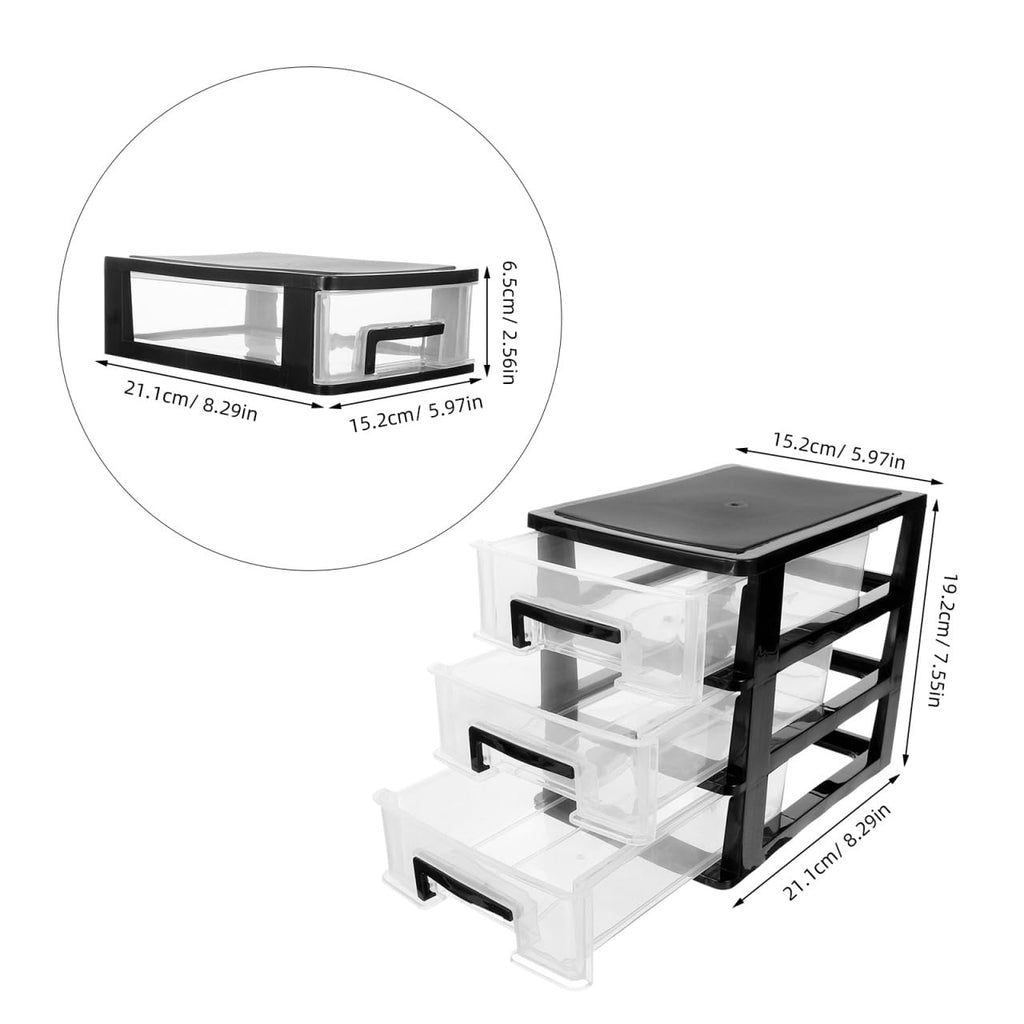 3 Drawer Plastic Desk Organizer K4957