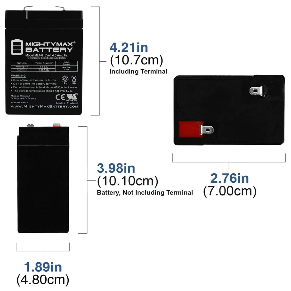 6V 4.5AH SLA Replacement Battery A4518