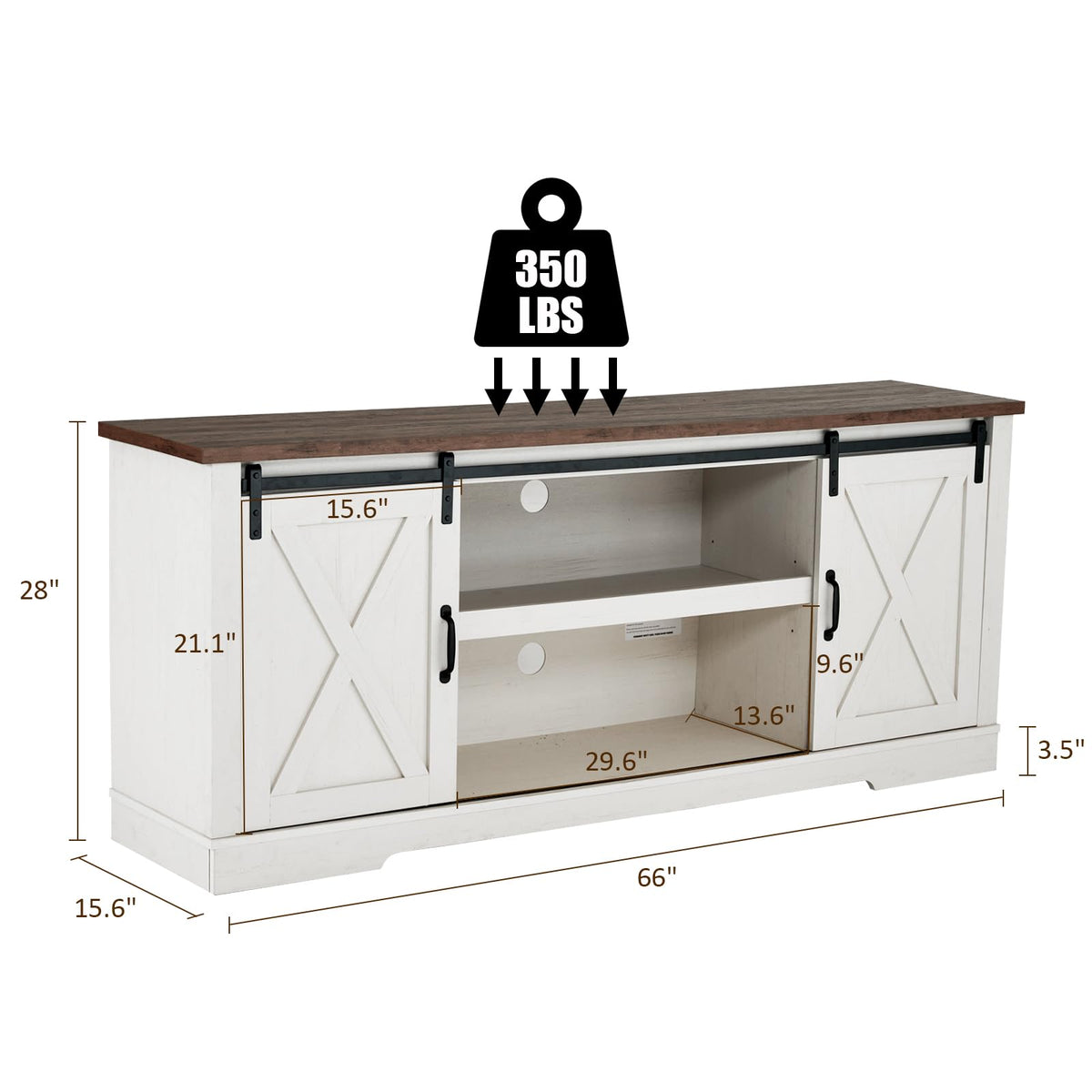 White TV Stand F4252