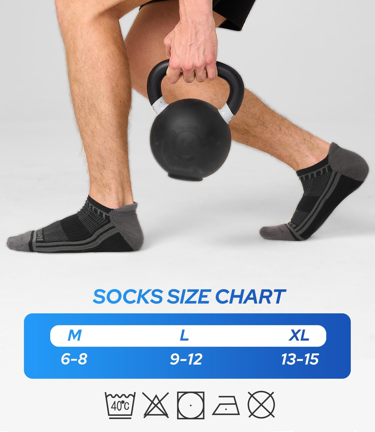 Moisture Wicking Cushioned Athletic Ankle Socks 8 Pack W230078