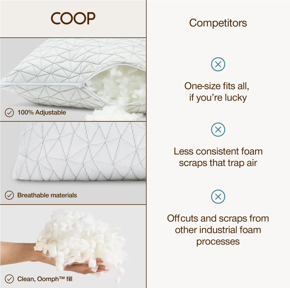 Queen Size Adjustable Memory Foam Pillow N453581