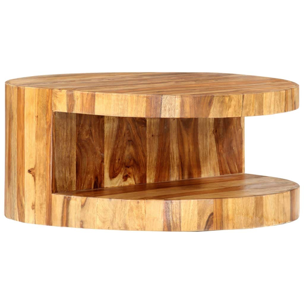 Round Coffee Table with Built-in Storage V7025