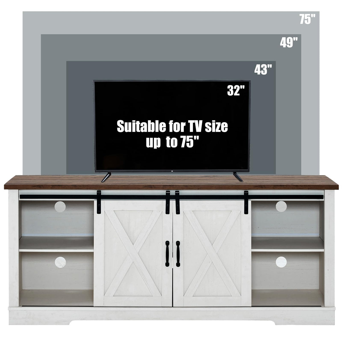 White TV Stand F4252