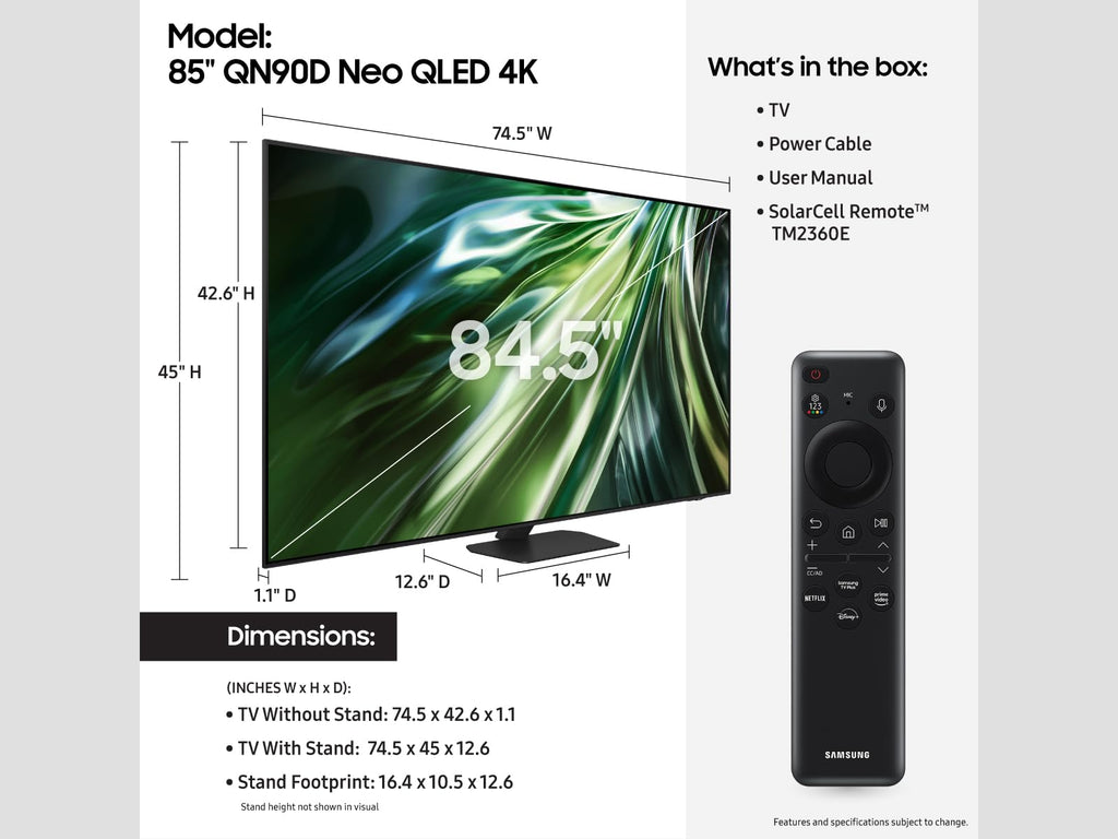 75-Inch 4K Mini LED Smart TV I56767