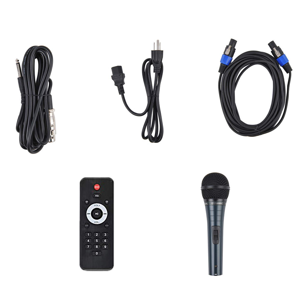 Portable 12-Inch 1000 Watts 2-Way Powered PA Speaker System Set Y236060