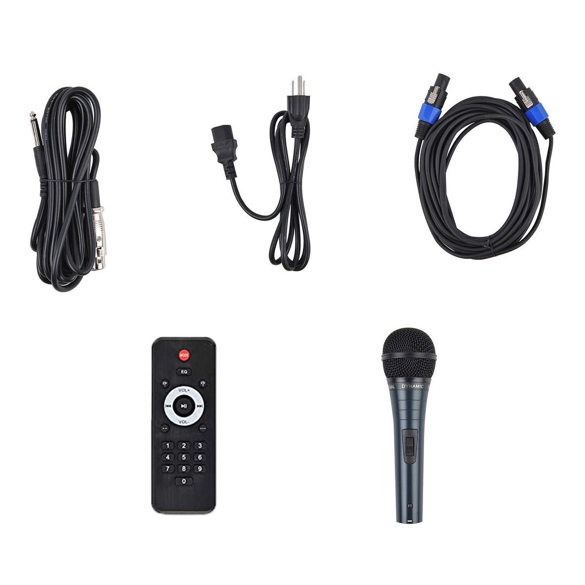 Portable 12-Inch 1000 Watts 2-Way Powered PA Speaker System Set Y236060