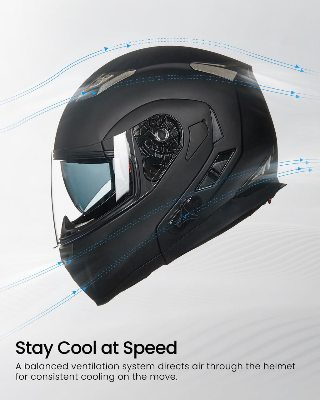 Bluetooth Integrated Modular Motorcycle Helmet O700348