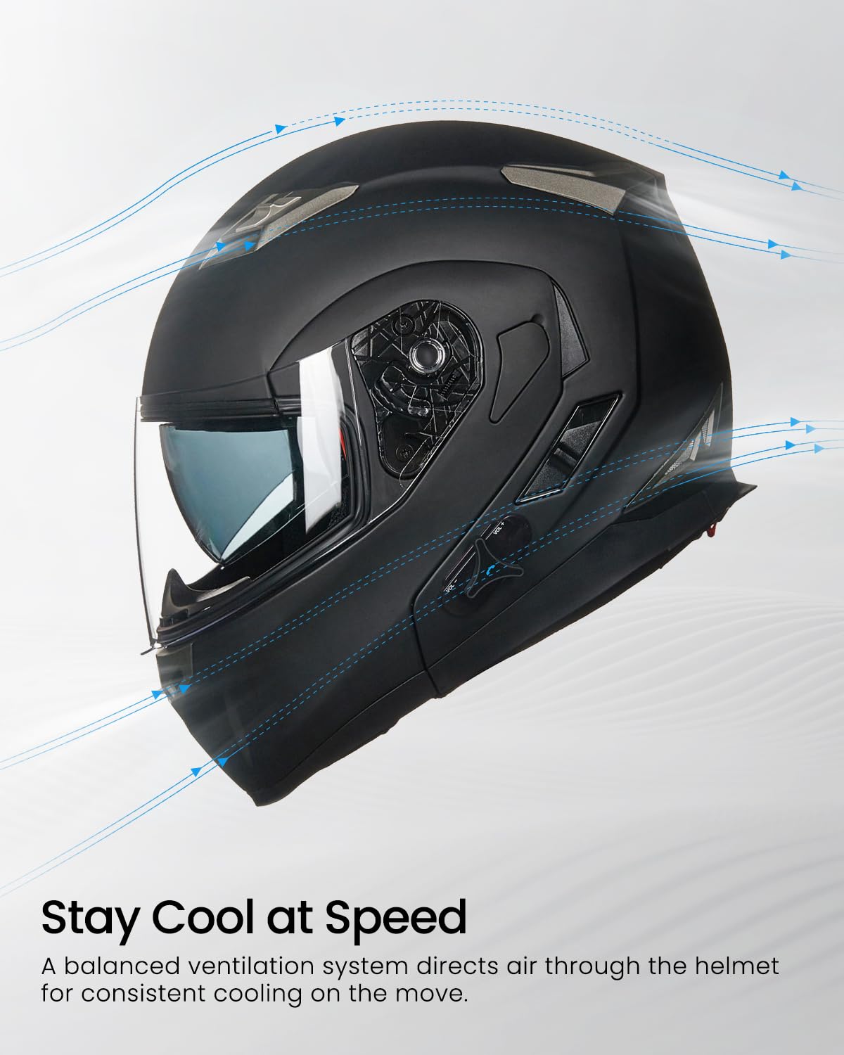 Bluetooth Integrated Modular Motorcycle Helmet O700348