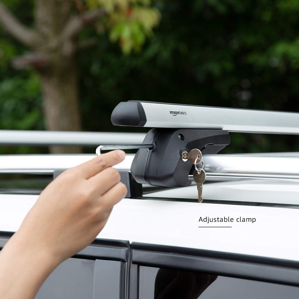 Black/Silver Cross Rail Roof Rack, 52 inches, Pack of 2 K775062