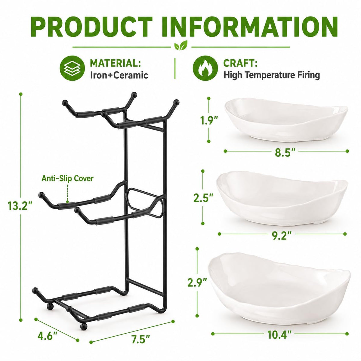 3 Tier Ceramic Fruit Bowl M79867