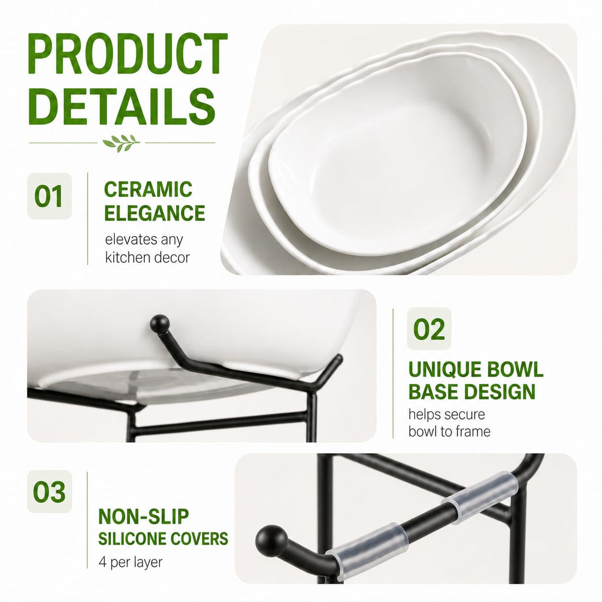 3 Tier Ceramic Fruit Bowl M79867