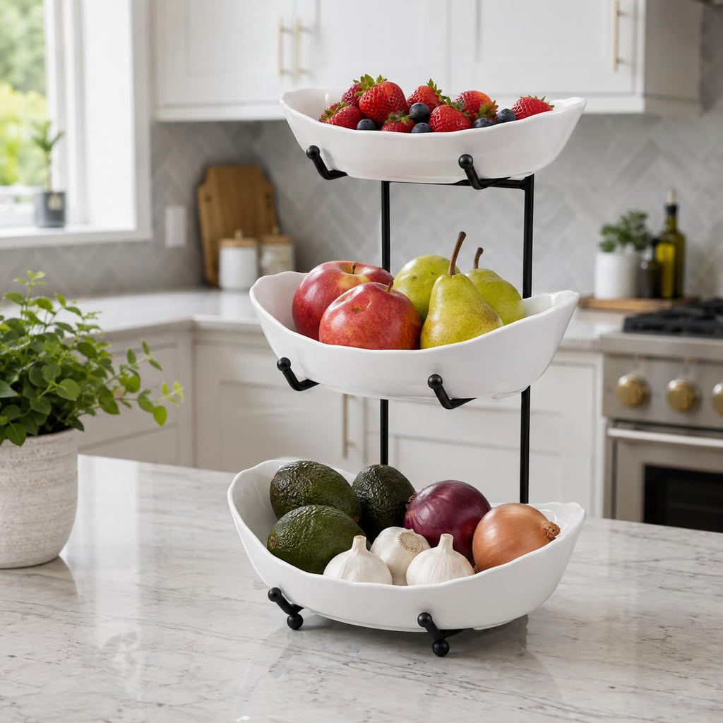 3 Tier Ceramic Fruit Bowl M79867