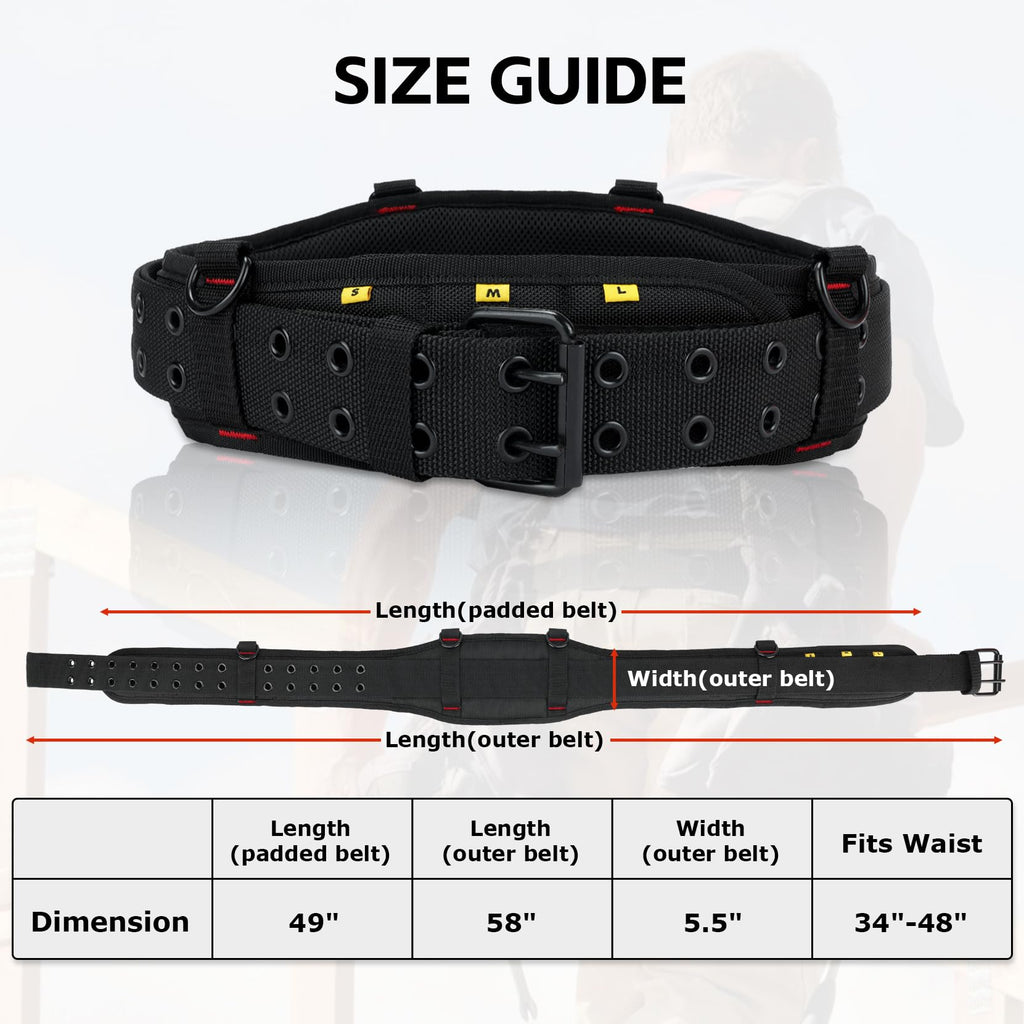 Tool Belt with Suspenders Heavy Duty Carpenter Apron X877901