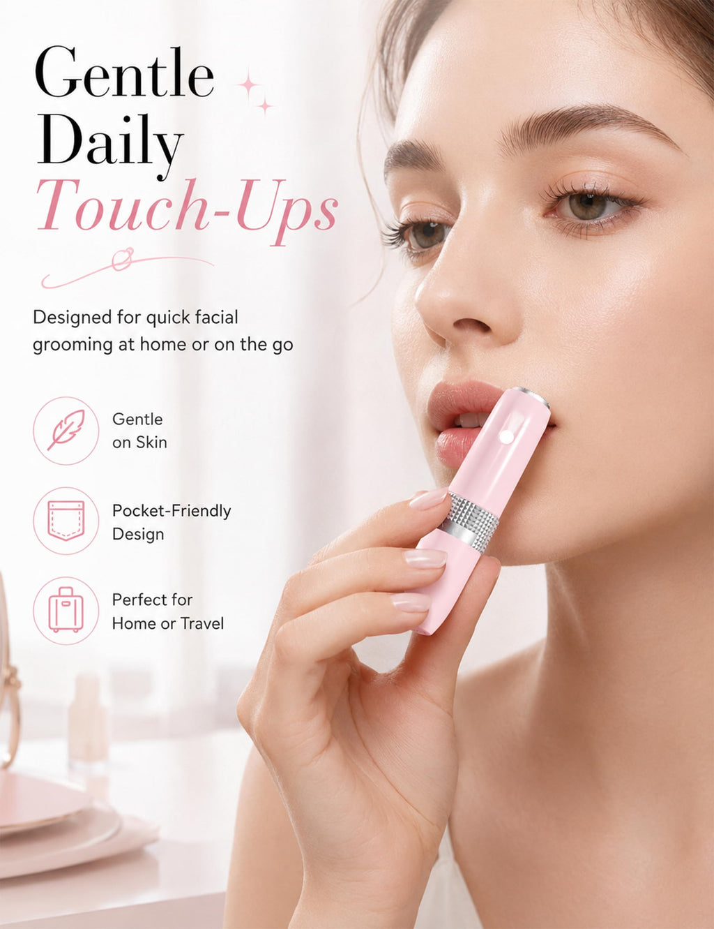 2-in-1 Facial Hair Removal and Eyebrow Trimmer P556