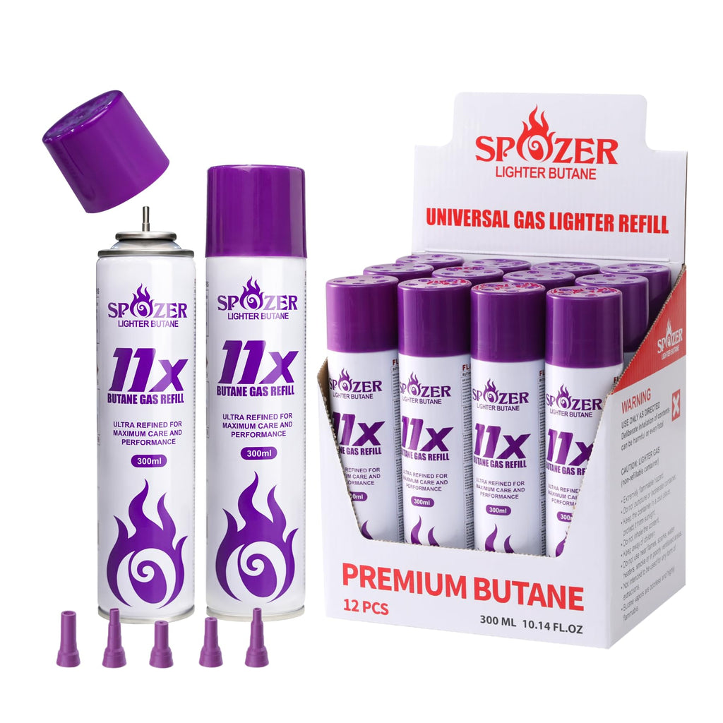11X Butane Fuel Refill 300ml 12 Cans P92461