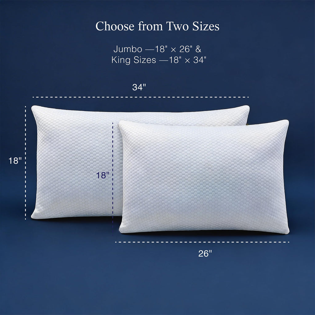 King Size Set of 2 Down Alternative Cooling Pillows L975133