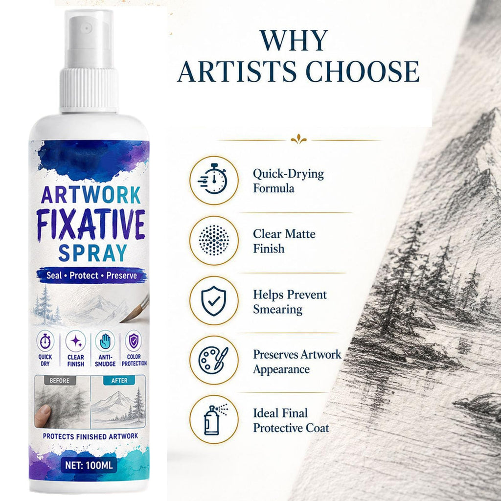 Quick-Dry Smudge-Proof Clear Matte Fixative Spray (7PCS) N65903
