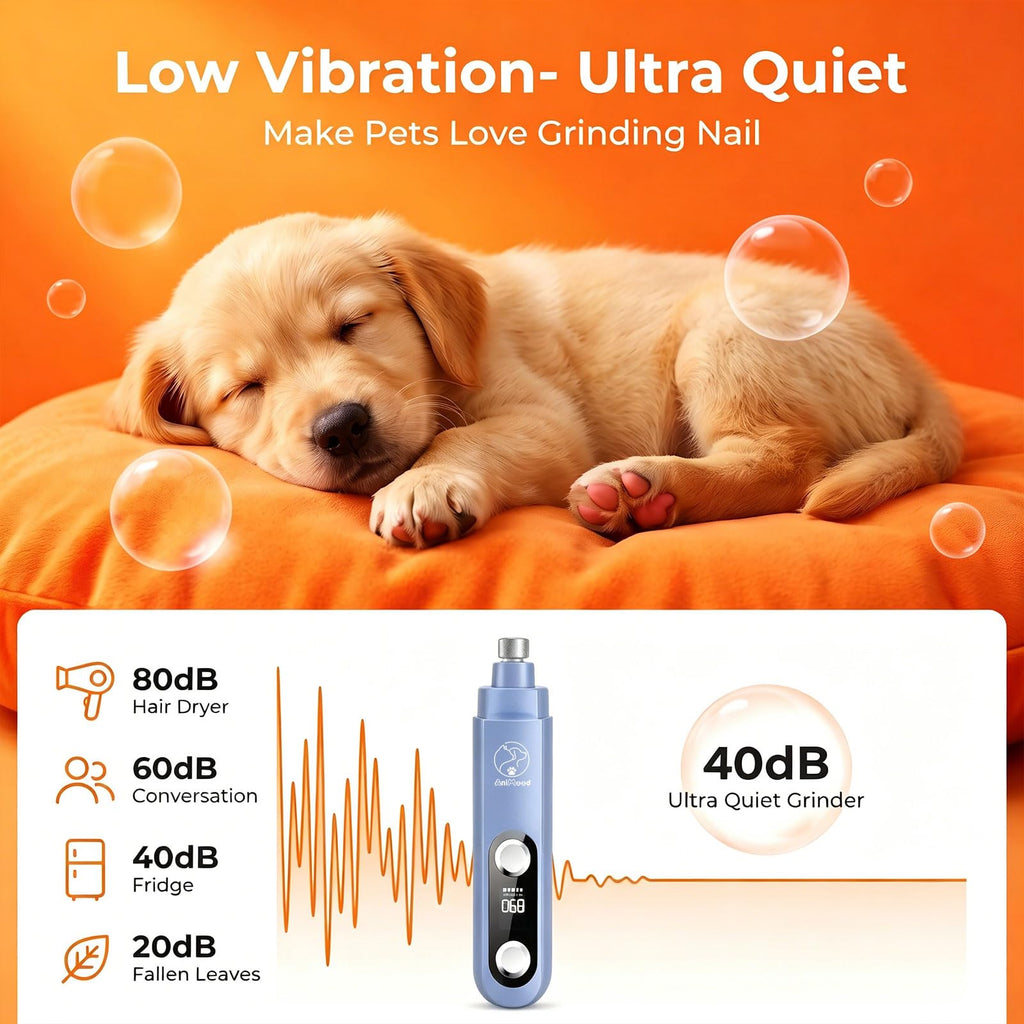 5-Speed Ultra Quiet Dog Nail Grinder with LED Light P28708