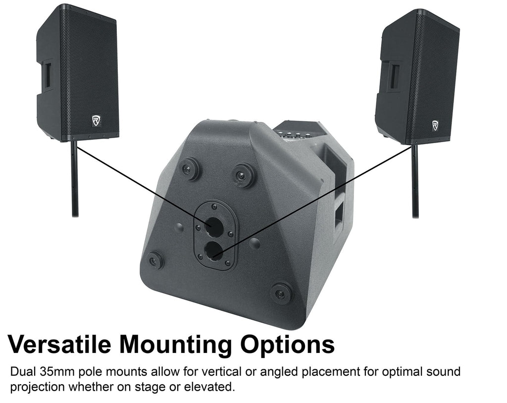 12" Powered DJ PA Speaker Pair with Stands U12542