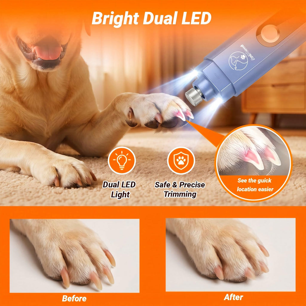 5-Speed Ultra Quiet Dog Nail Grinder with LED Light P28708