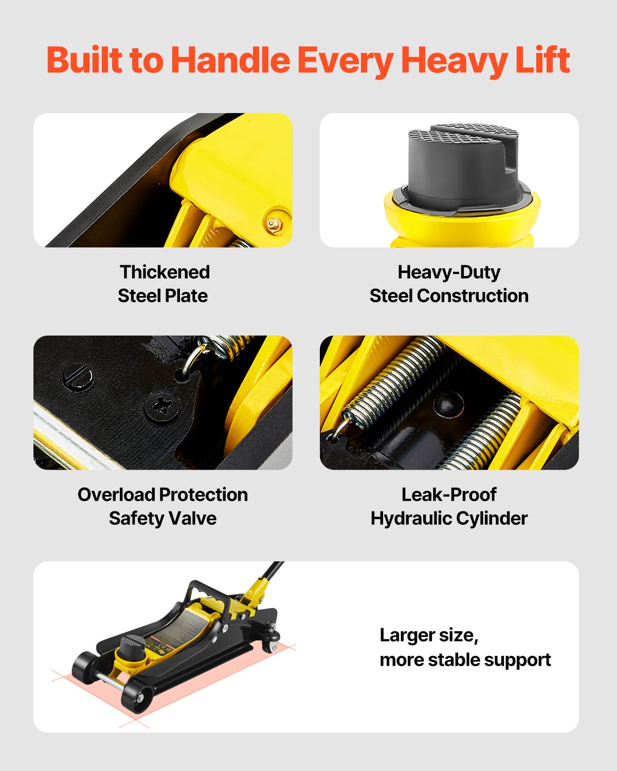 2.5 Ton Low Profile Steel Floor Jack V4019