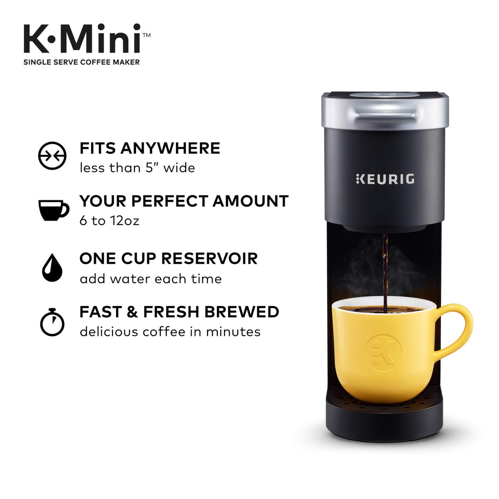 Black Single Serve Coffee Maker and Descaling Solution & Rinse Pods 4 Count L616