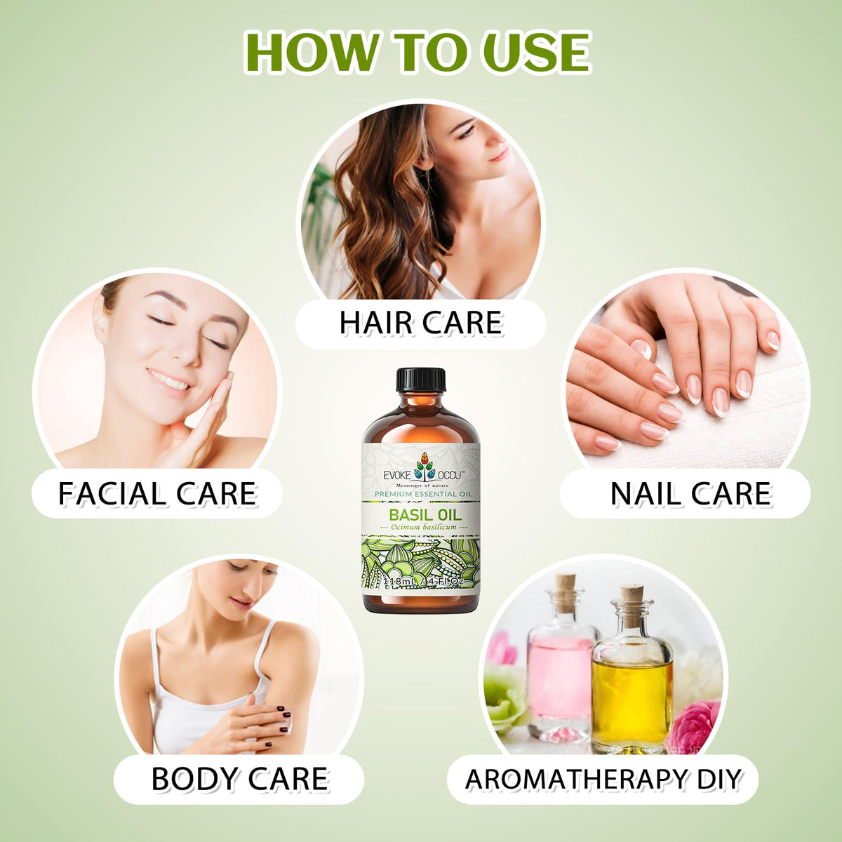 Basil and Lavender Essential Oil 4 Fl Oz H302