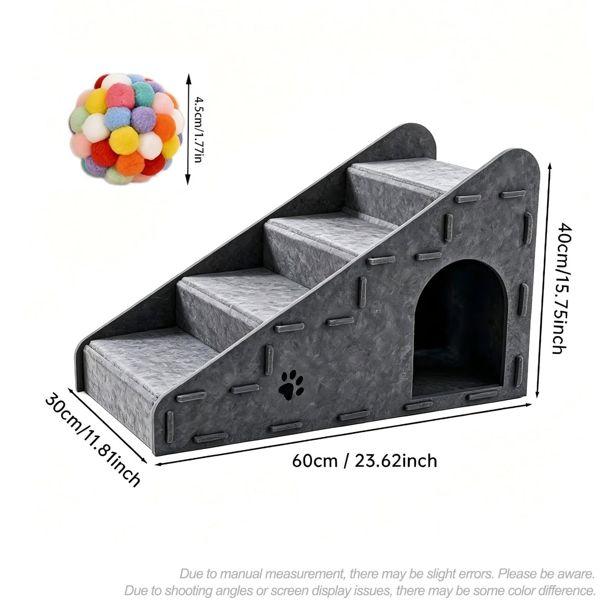 Felt 4-Step Foldable Pet Stairs W33145