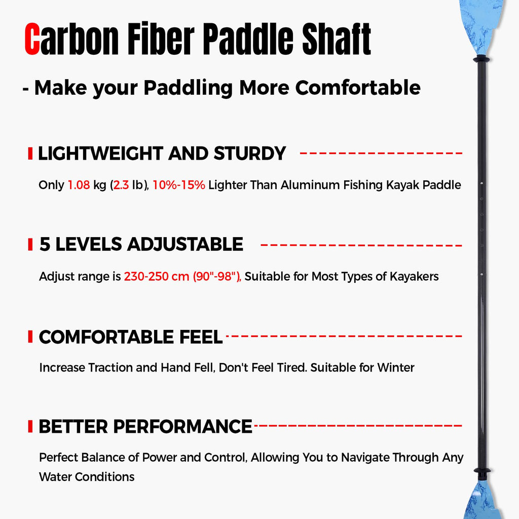 Adjustable Carbon Fiber Kayak Paddle A53851
