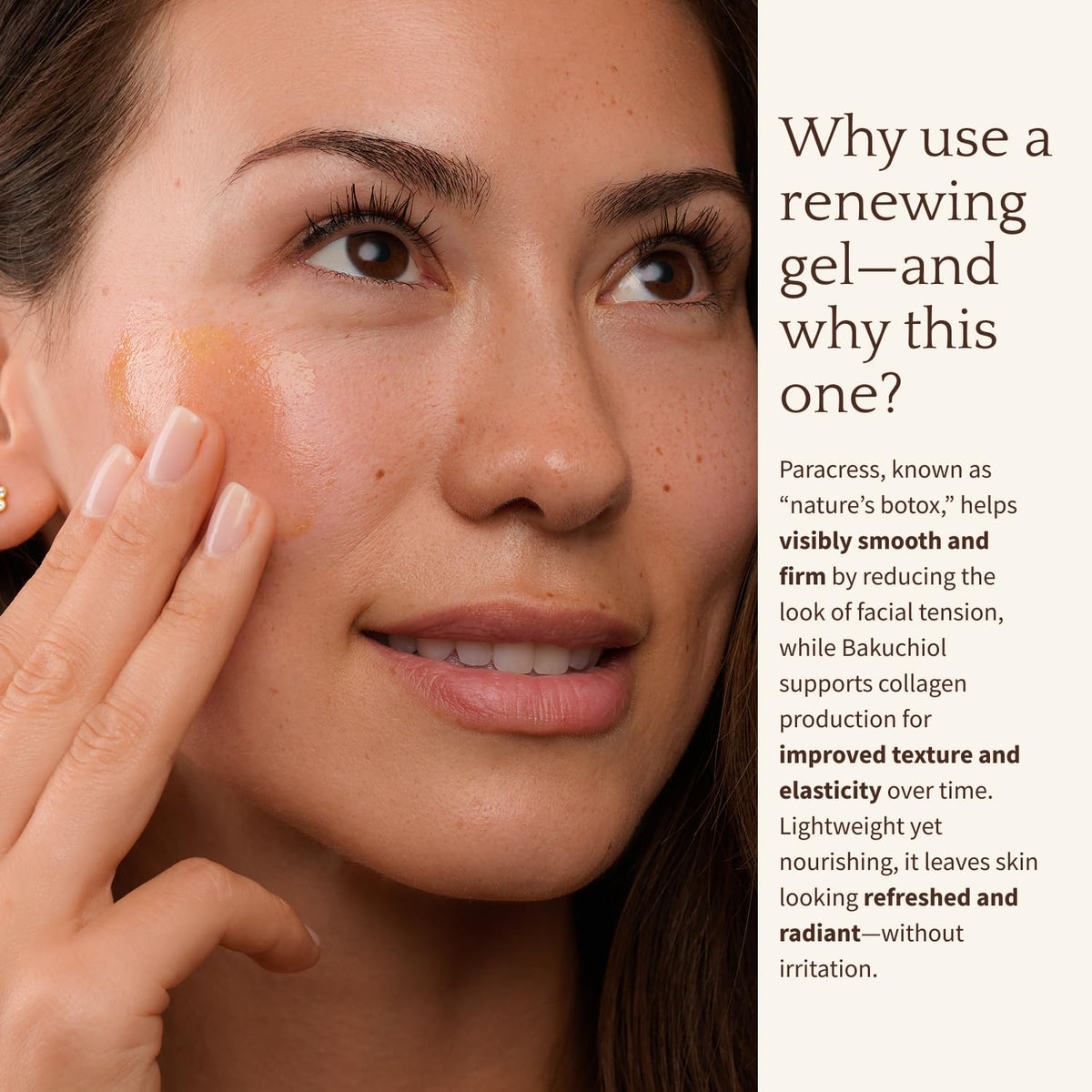 Antioxidant Renewing Gel Face Moisturizer with Bakuchiol Vitamin C Ester & Prickly Pear 1 oz Y417