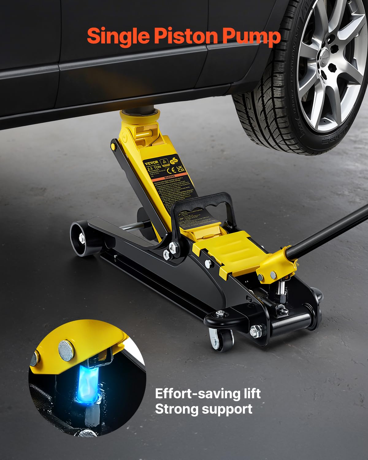 2.5 Ton Low Profile Steel Floor Jack V4019