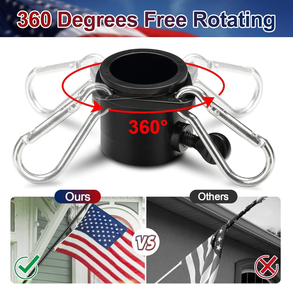 5ft Tangle Free Flag Pole Kit with 3x5 US Flag L59739