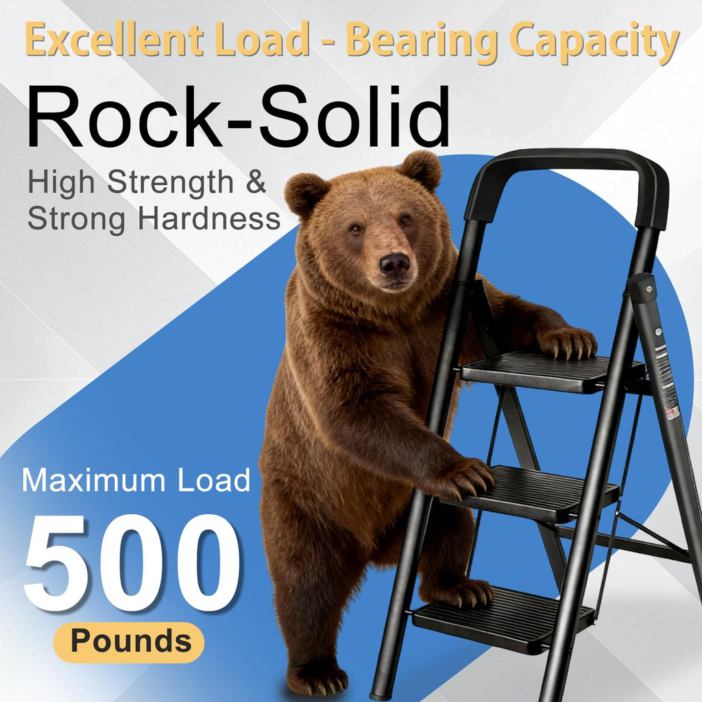 Folding Step Stool with Handrail G6789