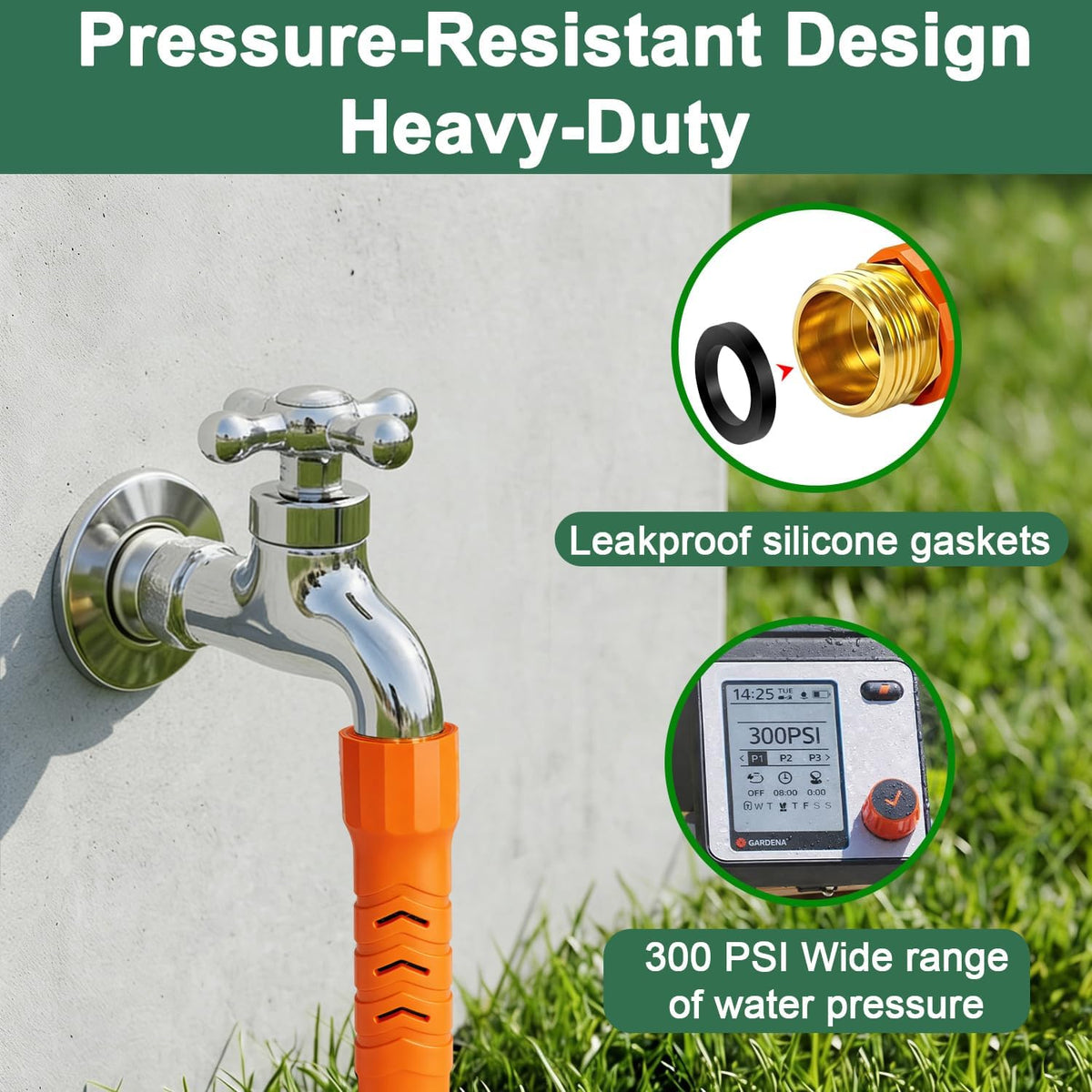 100FT Flexible Garden Hose with 10 Modes Nozzle I517